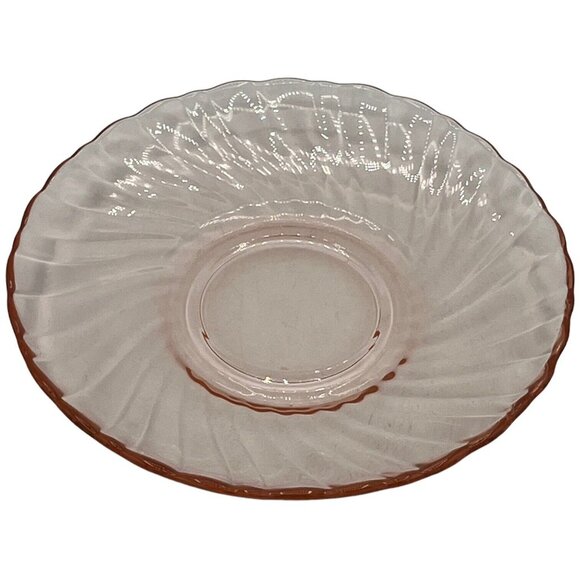 Arcoroc France Luminarc Rosaline Pink Swirl Cup & Saucer Cup 3 1/2 Saucer 5 1/2" - Picture 10 of 16